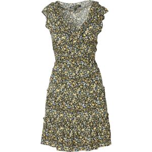 KOROSHI Letní šaty světlemodrá / žlutá / černá / bílá