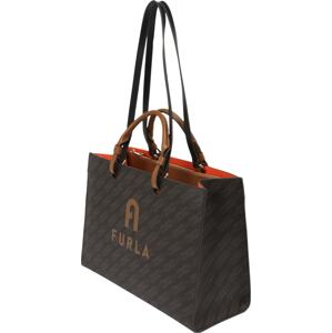 FURLA Nákupní taška 'VARSITY' hnědá / kaštanově hnědá / tmavě hnědá