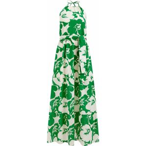 WE Fashion Šaty zelená / bílá