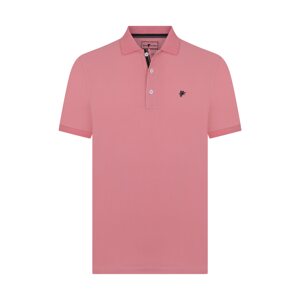 DENIM CULTURE Tričko 'LEO' pink / černá