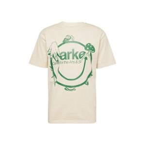 MARKET Tričko krémová / trávově zelená