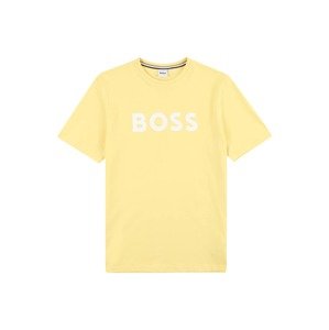 BOSS Kidswear Tričko žlutá / bílá