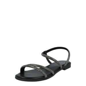 TATA Italia Páskové sandály černá / stříbrná