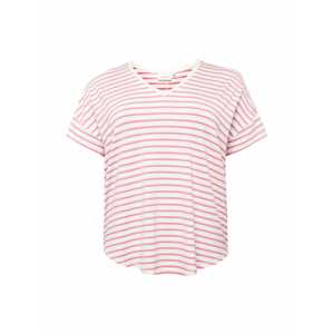 Fransa Curve Tričko 'FEPORSI' světle růžová / bílá
