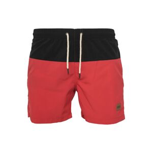 Urban Classics Plavecké šortky pastelově červená / černá