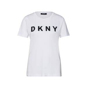 DKNY Tričko 'FOUNDATION - S/S LOGO TEE' černá / bílá