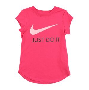 Nike Sportswear Tričko  pink / černá / stříbrná