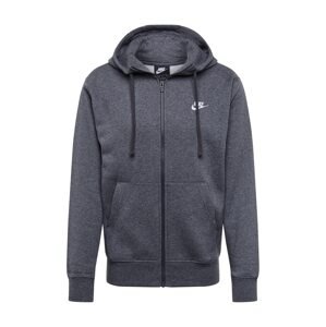 Nike Sportswear Mikina s kapucí  tmavě šedá / bílá