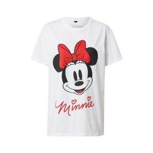 Merchcode Tričko 'Minnie Mouse'  vínově červená / ohnivá červená / černá / bílá