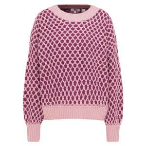 MYMO Maxi svetr  fialová / růžová
