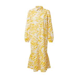 Aligne Košilové šaty 'Cecilie'  zlatě žlutá / přírodní bílá