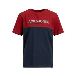 Jack & Jones Junior Tričko  tmavě modrá / tmavě červená