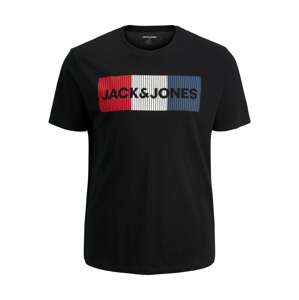 Jack & Jones Plus Tričko námořnická modř / červená / černá / bílá