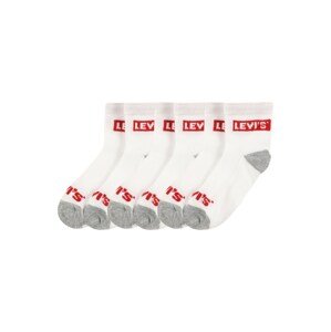 LEVI'S Ponožky  šedá / červená / bílá