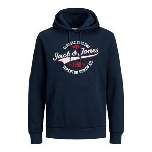 Jack & Jones Plus Mikina  námořnická modř / červená / bílá