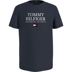 TOMMY HILFIGER Tričko  námořnická modř / ohnivá červená / bílá