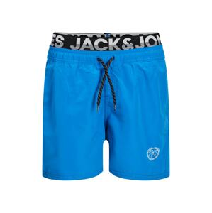 Jack & Jones Junior Plavecké šortky 'Crete'  modrá / černá / bílá