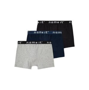 NAME IT Spodní prádlo noční modrá / šedý melír / černá / bílá