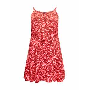 PIECES Curve Letní šaty  červená / bílá