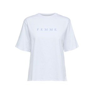 SELECTED FEMME Tričko 'Vilja'  kouřově modrá / bílá