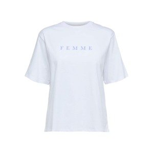 Selected Femme Curve Tričko 'Vilja'  světlemodrá / bílá