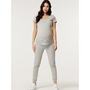 Esprit Maternity Pyžamo  šedý melír / pink / bílá
