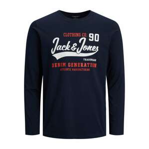JACK & JONES Tričko námořnická modř / červená / bílá