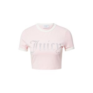 Juicy Couture White Label Tričko  růžová / stříbrná / bílá