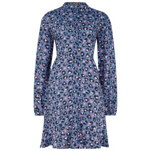 Sugarhill Brighton Košilové šaty  modrá / šedá / pink