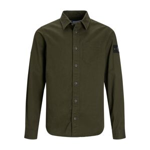Jack & Jones Junior Košile 'ARREN'  khaki / tmavě zelená / černá