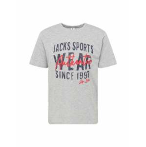 Jack's Tričko  šedý melír / červená / černá