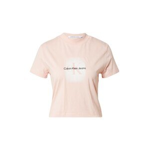 Calvin Klein Jeans Tričko  růžová / černá / bílá