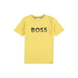 BOSS Kidswear Tričko  žlutá / černá
