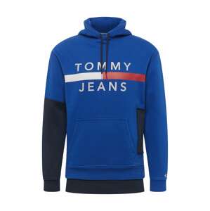 Tommy Jeans Mikina  modrá / námořnická modř / červená / bílá