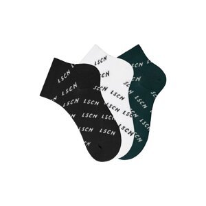 LSCN by LASCANA Ponožky  tmavě zelená / černá / bílá