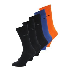 BOSS Black Ponožky  indigo / šedá / tmavě oranžová / černá