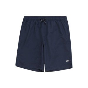 BOSS Kidswear Plavecké šortky marine modrá / bílá