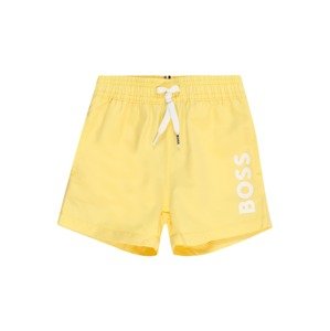 BOSS Kidswear Plavecké šortky žlutá / bílá