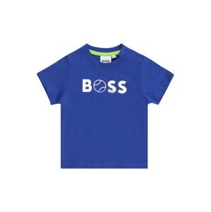 BOSS Kidswear Tričko modrá / bílá