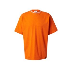 VIERVIER Tričko 'Beren' tmavě oranžová / bílá