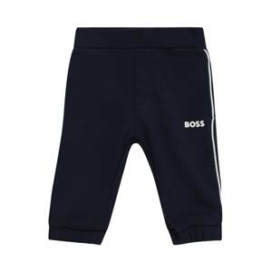 BOSS Kidswear Kalhoty marine modrá / bílá