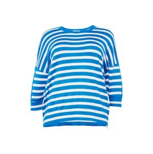 Fransa Curve Tričko modrá / bílá