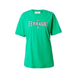 Chiara Ferragni Tričko světle zelená / černá / bílá