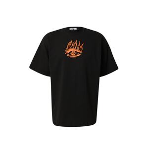 VIERVIER Tričko 'Selin' oranžová / černá