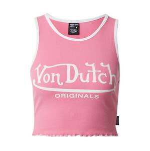 Von Dutch Originals Top 'ASHLEY' světle růžová / bílá