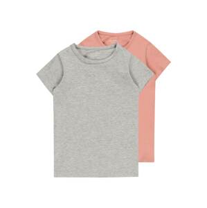 MINYMO Tričko šedý melír / růžová