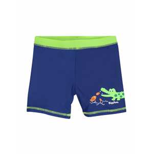 PLAYSHOES Plavecké šortky 'Krokodil' královská modrá / svítivě zelená / pastelově oranžová