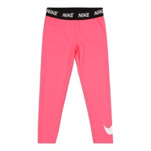 Nike Sportswear Legíny  svítivě růžová / černá / stříbrná