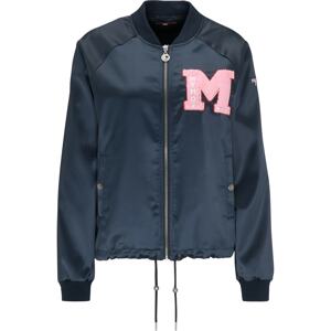 MYMO Přechodná bunda marine modrá / světle růžová / ohnivá červená / bílá