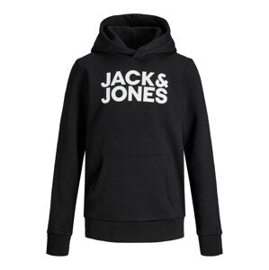 Jack & Jones Junior Mikina  černá / bílá